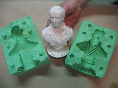 Two Piece Silicone Mold of Small Bust - Polytek Development Corp.